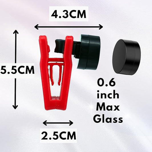 Magnetic Seaweed Feeding Clips Automatic Fish Feeder Saltwater Aquarium Tank Accessories Algae Magnet Sea Veggie Feeder for Fish and Aquatic Pets up to 0.6-inch Glass (red)