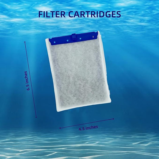 10 Pack Large Replacement Filter Cartridges for Tetra Whisper Bio-Bag Filters, Compatible with 20i,40i/IQ20,30,45,60/PF20,30,40,60 Filters and ReptoFilter Aquariums