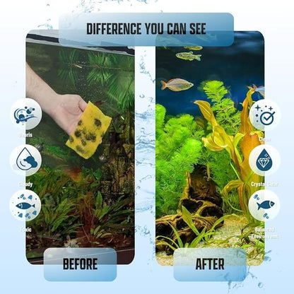 Premium Aquarium Filter Media Pad - Cut-to-Fit Roll, Fresh and Saltwater Safe, Blue & Dye-Free Options, Made in USA (Dye Free, 12"x72" (6 ft) x 0.75)