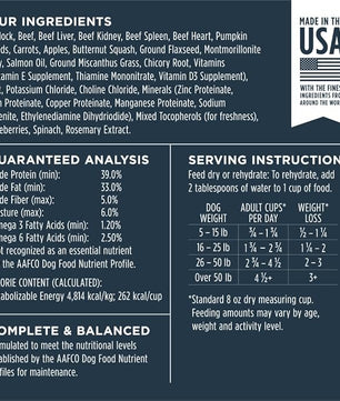 Instinct Freeze Dried Raw Meals, Natural Dry Dog Food, Grain Free - Wild Caught Pollock, 3 oz. Bag