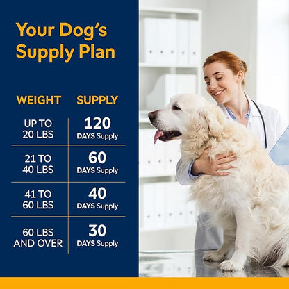 STRELLALAB Hemp Calming Chews for Dogs - Melatonin Dog Treats - Anxiety Relief - Calming Chews - Sleep & Stress Aid for Separation - 120ct Hickory Bacon Flavor