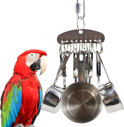 Bird Toys Hanging Bite Chewing Interactive Toys Macaw, African Grey Parrot, Cockatow, Amazon Parrot Bird Gifts