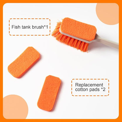 Small Fish Tank Cleaner Brush, Algae Scraper for Aquarium, Glass Aquarium Cleaning Tool, Fish Tank Cleaner Adapted for Glass and Acrylic Aquariums