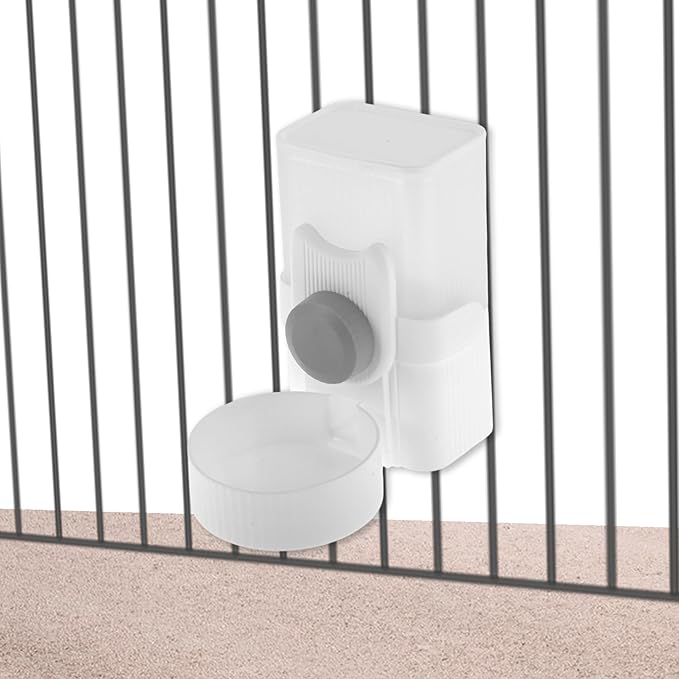 Rabbit Water Bottle, 35oz Large Capacity, Hanging Automatic Food Dispenser, for Small Animals Guinea Pig Ferret Cage Accessories Gray