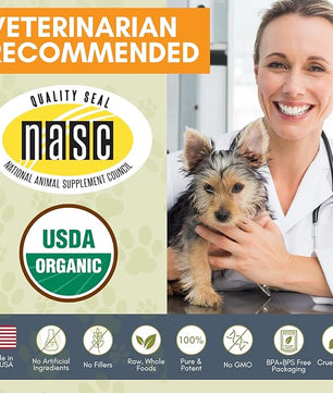Wholistic Pet Organics WholeBiotics - Daily Dog Probiotics for Digestive Health Support & Immune Boost - 9 Strains - Prebiotics & Probiotics for Dogs & Cats - Gut Health for Dogs - 3 Oz - 85 Scoops
