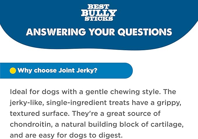 Best Bully Sticks 6 Inch Beef Jerky - 25 Count (Pack of 1) - All-Natural, High-Protein Gullet, Rawhide Alternative, Chewy Snack