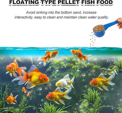 Floating Goldfish Food Pellets – Pond Fish Food Natural Color Enhancing, Promotes Growth with Natural Antarctic Krill & Spirulina, Clear Water Formula(12oz)