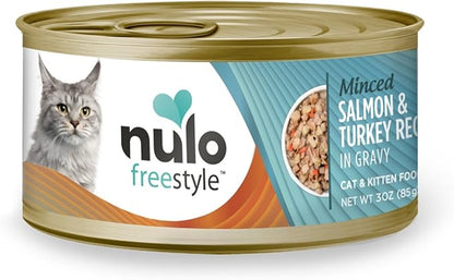 Nulo Salmon & Turkey Grain-Free Minced Wet Canned Cat Food, 3 Ounce (Pack of 24)