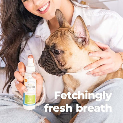Oxyfresh Advanced Pet Dental Spray – Instant Dog and Cat Fresh Breath: Easiest No Brushing Pet Dental Solution for Dogs and Cats – Best Way to Fight Plaque, Keep Teeth & Gums Healthy, 8oz.