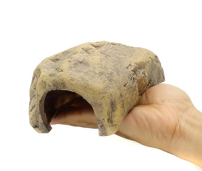JIHAQUA Reptile Rock Reptile Hide Cave Hideout Terrarium Habitat Decor Ornament Shelter (Style A)