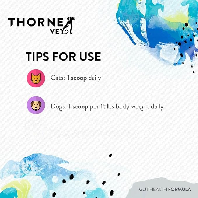 ThorneVET Gut Health Formula – Gastrointestinal Support for Dogs, Cats & Horses, 180 Scoops