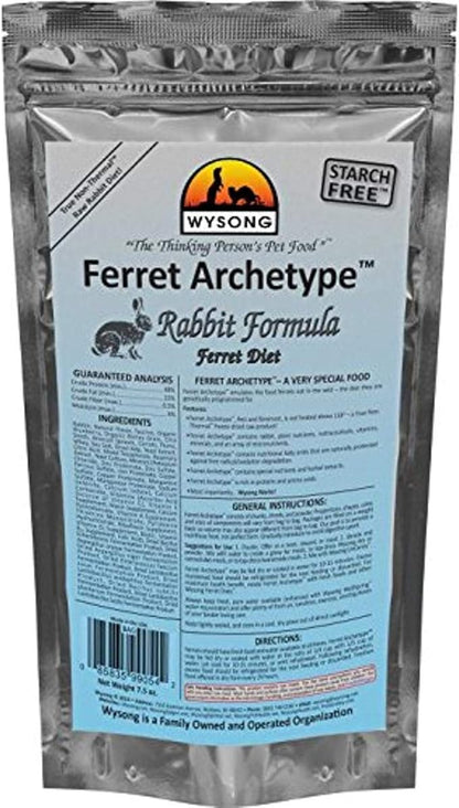 Wysong Ferret Archetype Rabbit Formula - Raw Ferret Food - 7.5 Ounce Bag