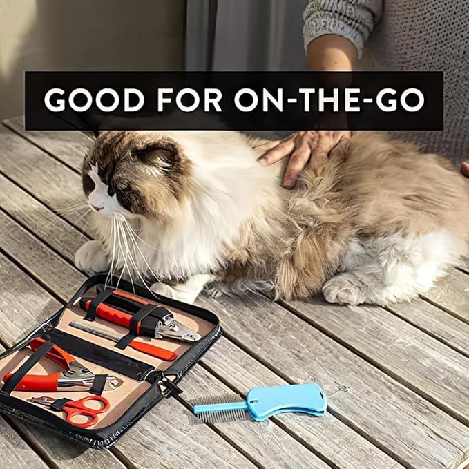 Pet Care Pedicure Kit for Dogs, Cats, Birds and Reptiles - Nail Clippers, File and Scissors Style Clippers Plus Case (3 Nail Clippers Plus Nail File)