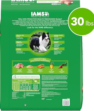 IAMS Proactive Health Minichunks Adult Dry Dog Food with Real Chicken, 30 lb. Bag