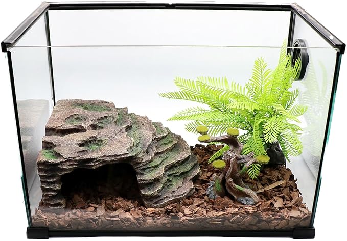 Large Reptile Hide Shale Scape Step Ledge, Reptile Cave Hideout, Bearded Dragons Accessories, Basking Rocks for Bearded