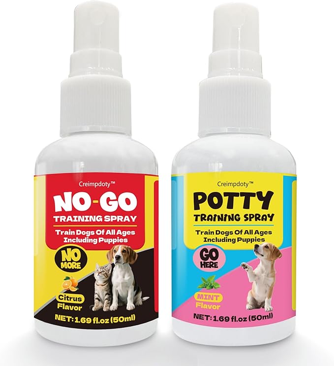 Dog Potty Training Spray Set, Indoor & Outdoor Potty Training for Dogs & Puppies, Stops Urination & Marking, Puppy Essentials, 1.69 fl.oz