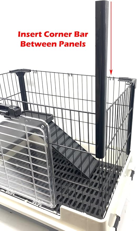 Deluxe 4-Level in/Outdoor Rabbit Hutch Cage Double Large Front Doors Ferret Squirrel Chinchilla Paw Safe Solid Platform Ramp Mesh Floor Pull Out Leakproof Easy Clean 2-Inch Deep Tray Lockable Casters