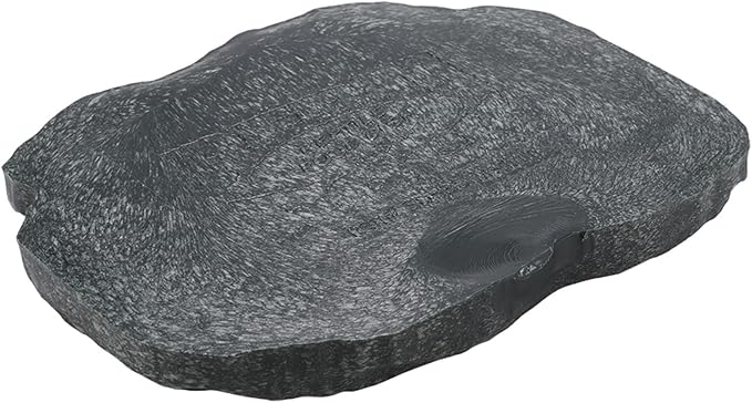 Reptile Water Dish Bowl, Resin Food Bowl Dish, Dark Green Firm Water Dish for Reptile Tank for Tortoise Lizard Pets Feeding Accessories, 1Pcs (M)