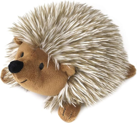 Pawaboo Plush Dog Toy, Non-Toxic Super Soft Faux-Fur Hedgehog Dog Toy Squeak Aninal Toy Stuffed Biting Training Playing Toys for Dog Puppy, Brown