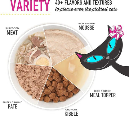 Tiki Cat After Dark, Velvet Mousse, Chicken & Beef Recipe in Chicken Broth, Grain & Potato Free Formula, with High Protein & Nutrient Dense Blended Irresistible Organ Meat, 2.8 oz. Pouch (12 Count)