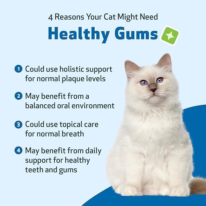 Pet Wellbeing - Healthy Gums for Cats - Natural Support for for Healthy Gums, Teeth and Breath in Felines - 2oz (59ml)
