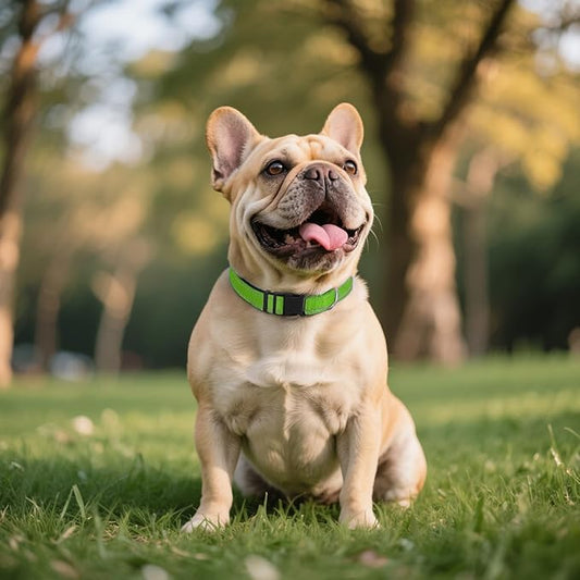 Reflective Dog Collar, Soft Neoprene Padded Nylon Pet Collar with Quick-Release Buckle, No-Choke Design Adjustable for Small Dogs,Green,S