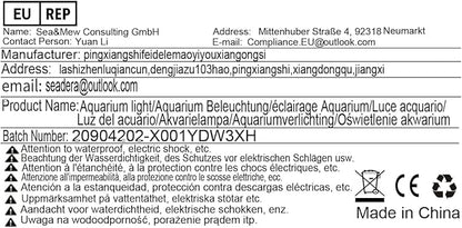 Led Aquarium Light for Plants-Full Spectrum Fish Tank Light with Timer Auto On/Off, 30-36 Inch, Adjustable Brightness, White Blue Red Green Pink LEDs with Extendable Brackets for Freshwater