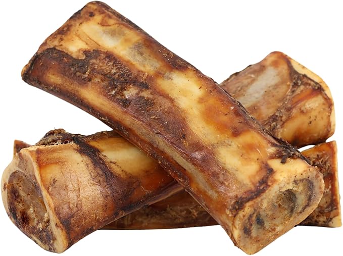 TREATOPIA Adventure Champ Dog Bones, 3-Piece 6” Shank Center Cut Marrow - Long-Lasting Natural Chews for All Dog Sizes, USA Made, Single Ingredient, Hand-Trimmed, Slow-Roasted, No Additives/Fillers