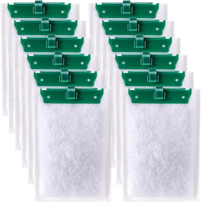 12 Pack Medium Filter Cartridges for Whisper Bio-Bag Filters, Aquarium Replacement Filter Cartridges for Whisper Filters Replacement Filter Cartridges for Whisper Filters 10i/IQ10/PF10 and ReptoFilter