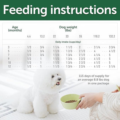 Nature's Protection Dry Puppy Food for Small & Large Breed - High Protein, Grain Free Tear Stain Formula - Dog Kibble for Light Coated Dogs (Superior Care - White Fish, 22 lb)