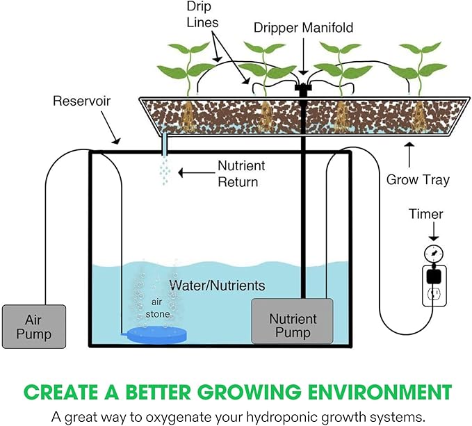 VIVOSUN Air Stones Disc 5 x 5 Inch with Shell for Aquarium, Fish Tank and Hydroponics Air Pump