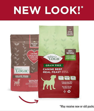 Nature's Logic Grain-Free Dry Dog Food - All-Natural, High Protein, No Synthetic Vitamins/Minerals - Gluten Free - Supports Healthy Digestion - All Breeds & Ages - Beef Meal Feast, 25lbs