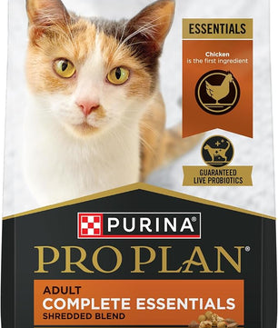 Purina Pro Plan Complete Essentials Shredded Blend Chicken and Rice Formula Adult High Protein Cat Food - 6 lb. Bag
