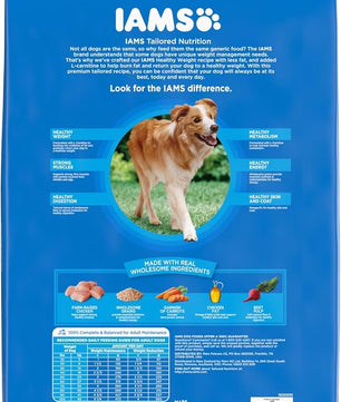 IAMS Proactive Health Healthy Weight Control Adult Dry Dog Food with Real Chicken, 15 lb. Bag