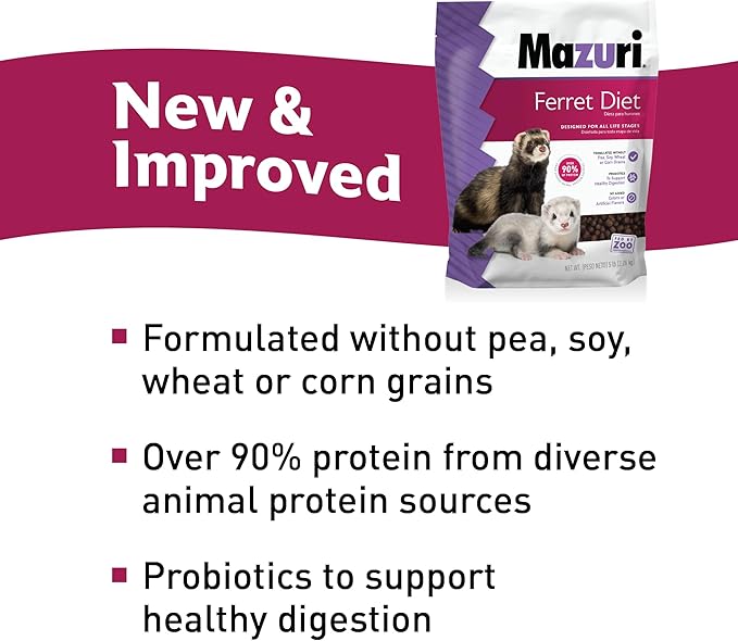 Mazuri | Ferret Food | 5 Pound (5 LB) Bag