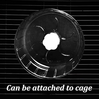 Hamster Wheel, Silent Running Exercise Wheel with Adjustable Stand for Hamster Guinea Pig Gerbil Hedgehog Small Animal Cage Accessories (Clear, 6.9inch)