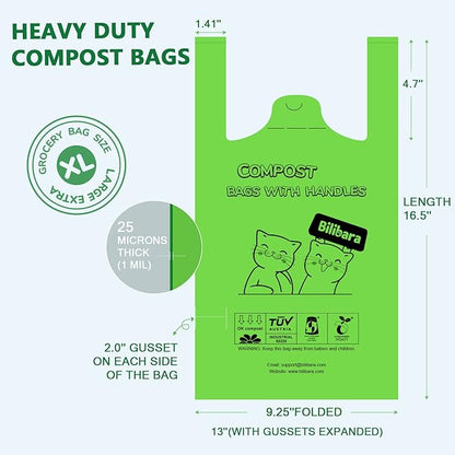 Biodegradable Poop Bags for Cat - 110 Count, Durable Cat Litter Bags for Poop with Handles, Scented Poop Bags for Litter Box, Leakproof Cat Waste Bags