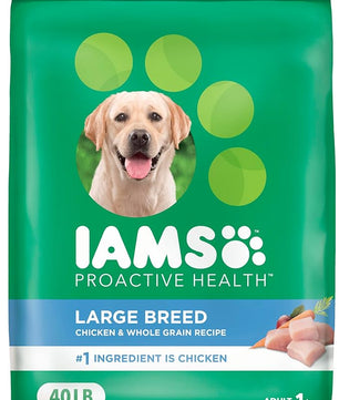 IAMS Proactive Health Large Breed Adult Dry Dog Food with Real Chicken, 40 lb. Bag