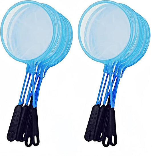 20pcs Aquarium Fish Net Cleaner Net Fish Tank Filter Nets, Brine Shrimp Sieve Fish Net High Density Mesh,Blue