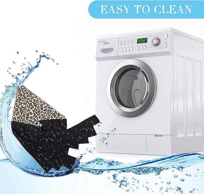 Shappy 2 Pcs Guinea Pig Hideout Hideaway Corner Fleece Toys Cage Accessories Cute Ferret Hammock for Ferrets Chinchillas Hedgehogs Small Pets(Brown with Blue, Black with Orange-Brown, Leopard)