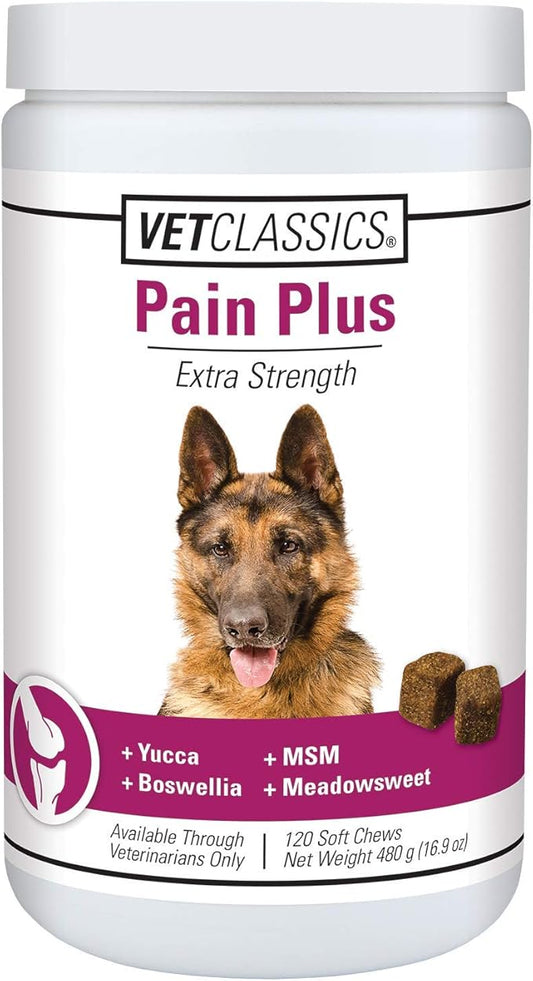 Vet Classics Pain Plus Extra Strength Health Supplement for Dogs - 120 Soft Chews