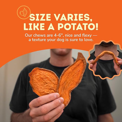 Davie's Sweet Potato Dog Treats - Healthy, Natural Dog Chews, Low Fat, 1 lb. Bag
