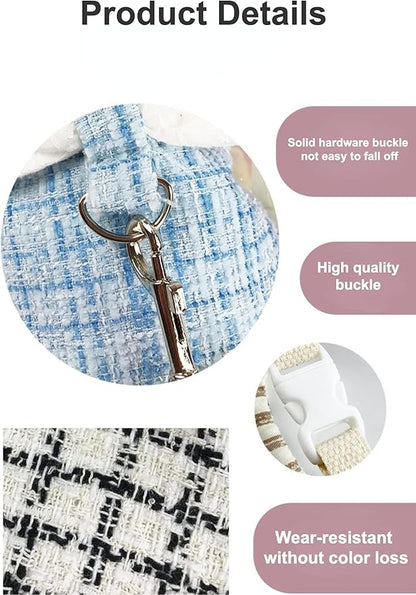 Bunny Rabbit Ferret Harness and Leash Set, Bunny Clothes for Rabbits, Small Animal Guinea Pig Dress Clothes for Kitten Ferret Chihuahua Puppy Mini Dog and Small Animals Harnesses (M, Flower)