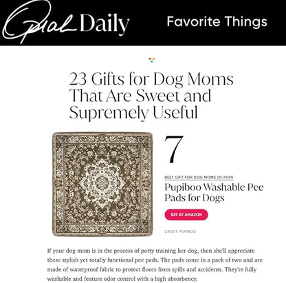 Washable Pee Pads for Dogs - Super Absorbent Reusable Puppy Training Pads - 100% Waterproof, Leak-Proof & Non-Slip Whelping Pads for Pet Housebreaking