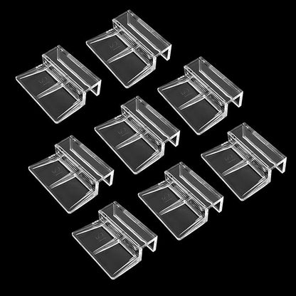 8 Pack Aquarium Lid Clips DIY Aquarium Lid Holder Clear Acrylic Fish Tank Support 12MM Aquarium Glass Holder(12MM)