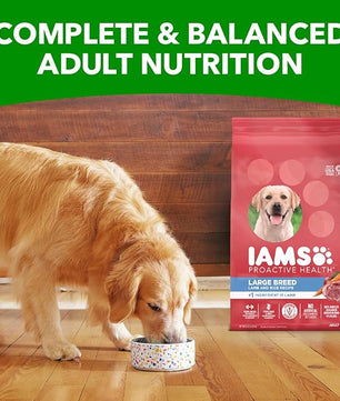 IAMS Proactive Health Large Breed Adult Dry Dog Food Lamb & Rice Recipe, 15 lb. Bag
