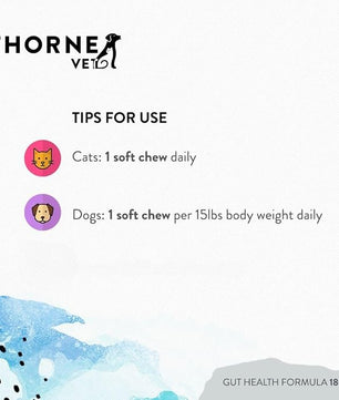 ThorneVET Gut Health Formula – Gastrointestinal Support for Dogs, Cats & Horses, 180 Soft Chews
