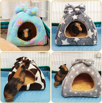 Guinea Pig Bed, Guinea Pig Hideout House Accessories Warm Bed for Small Animals Hamsters Chinchillas Dwarf Bunnies Hedgehogs. L, Greyheart