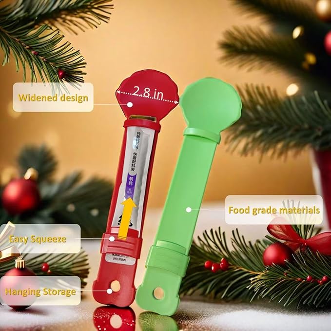 2pcs Cat Strip Feeder Spoon, Happy Spoon for Cats, Cat Lickable Squeezable Creamy Treat, Cat Wet Treats Dispense Spoon, Cat Treat Spoon Squeeze, (Red&Green)