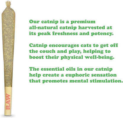 Meowijuana Cloud 9 Bundle | King Size Catnip Joints and Meowi-Waui | Hand Harvested and Rolled Dried High Potency Catnip | Grown in North America